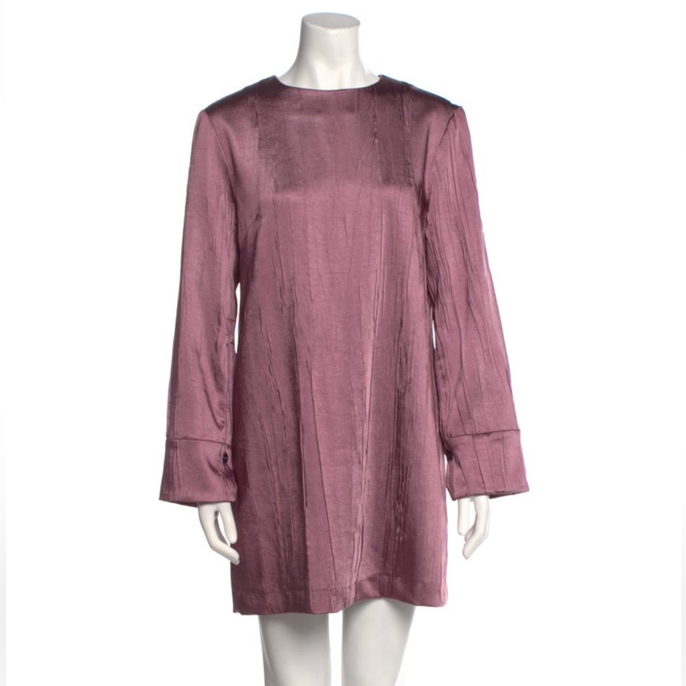 Tela Mauve Satin Mini Dress